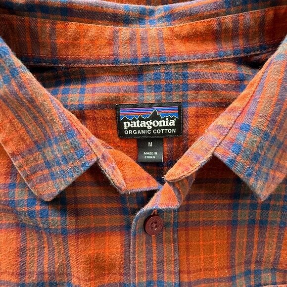 Patagonia‎ Men’s L/S Pima Cotton Shirt Medium River Miles Plaid - Picture 2 of 7